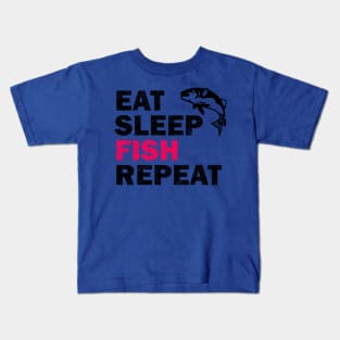 Eat Sleep Fish Repeat - Fish Lovers Gift Kids T-Shirt